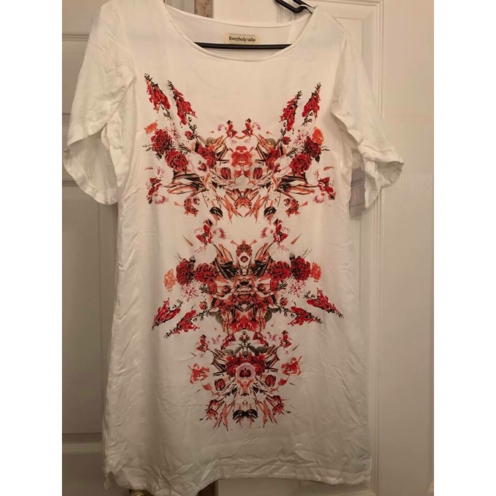 Everybody Talks Boho White Pattern Dress